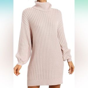 Pink sweater dress